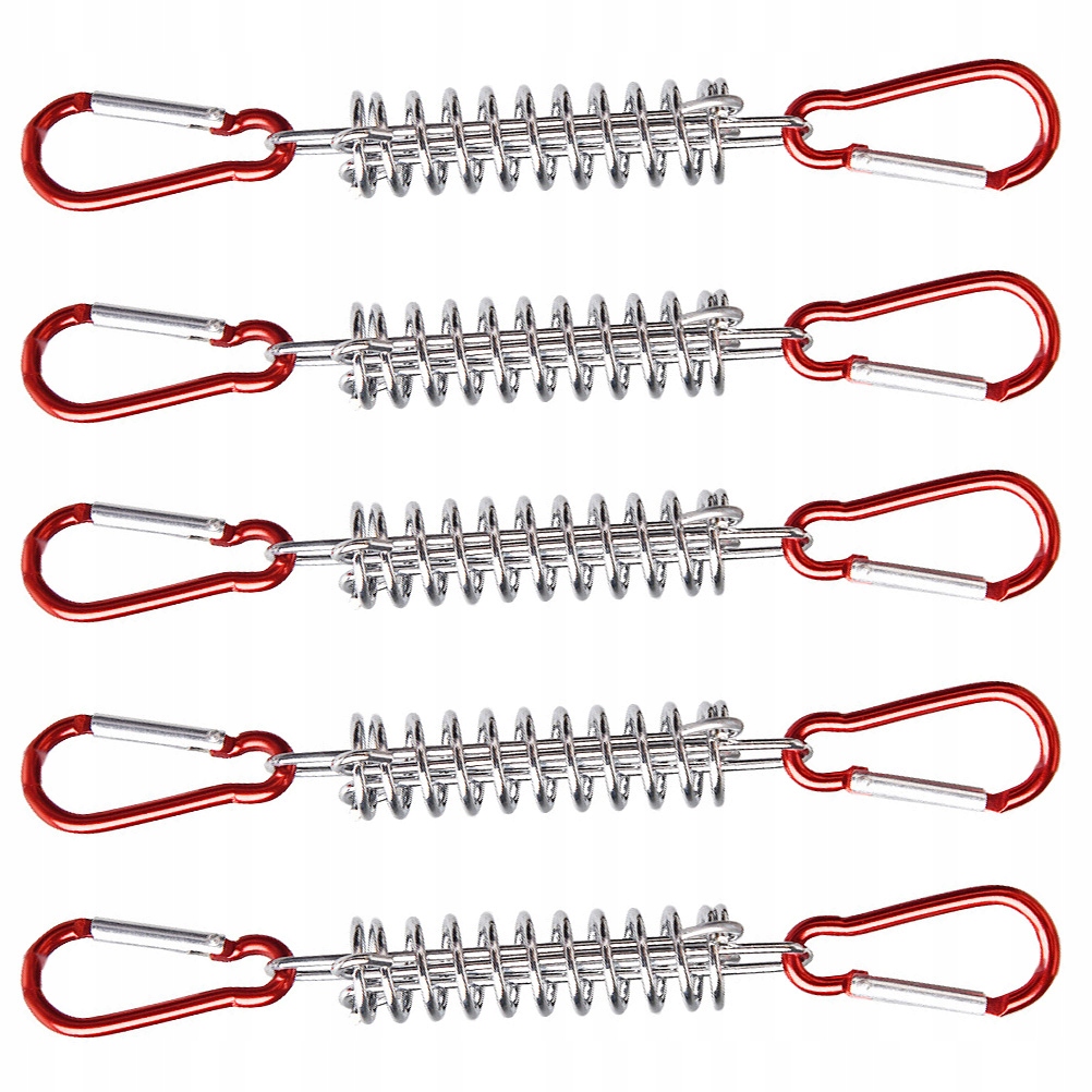 KOŁKI DO LIN NAMIOTOWYCH NAPINACZ LINII WIATROWEJ REGULACJA NAPIĘCIA SPRĘŻYNY KLAMRA SPRĘŻYNA WIATROSZCZELNA