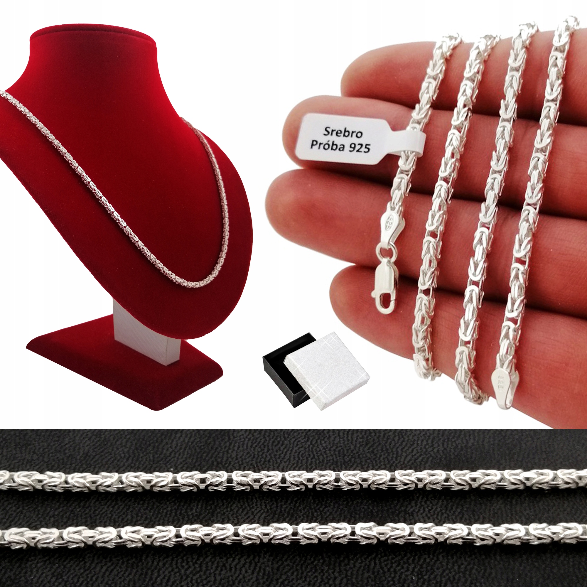 Řetízek Královská Vazba Diamantový Ryzost 925