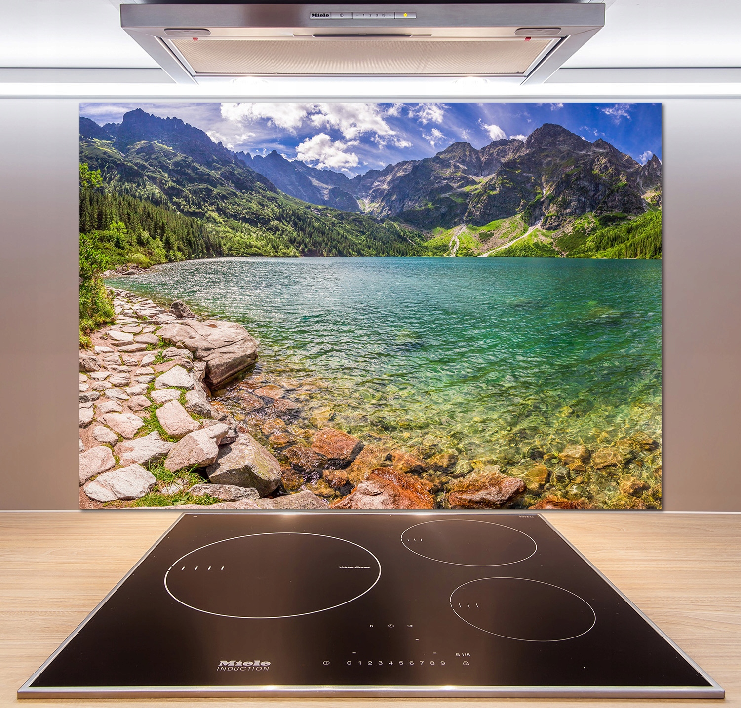 

Panel do kuchni Morskie oko Tatry 100x70 cm + Klej