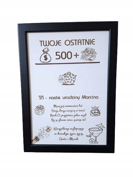 

Urodziny 18 Nastka Ramka Ostatnie 500+