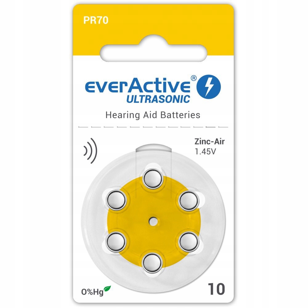 

Baterie słuchowe everActive Ultrasonic 10 6 szt