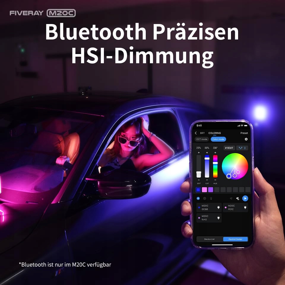 ZHIYUN Fiveray M20C Lampa RGB LED 20W Magnetyczna Do Streamingu — miniatura 4