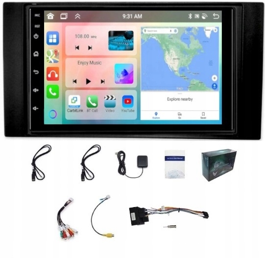 Rádio Android Usb Wifi Bt Ford C-max Kuga Galaxy Smax Focus 4GB 64GB