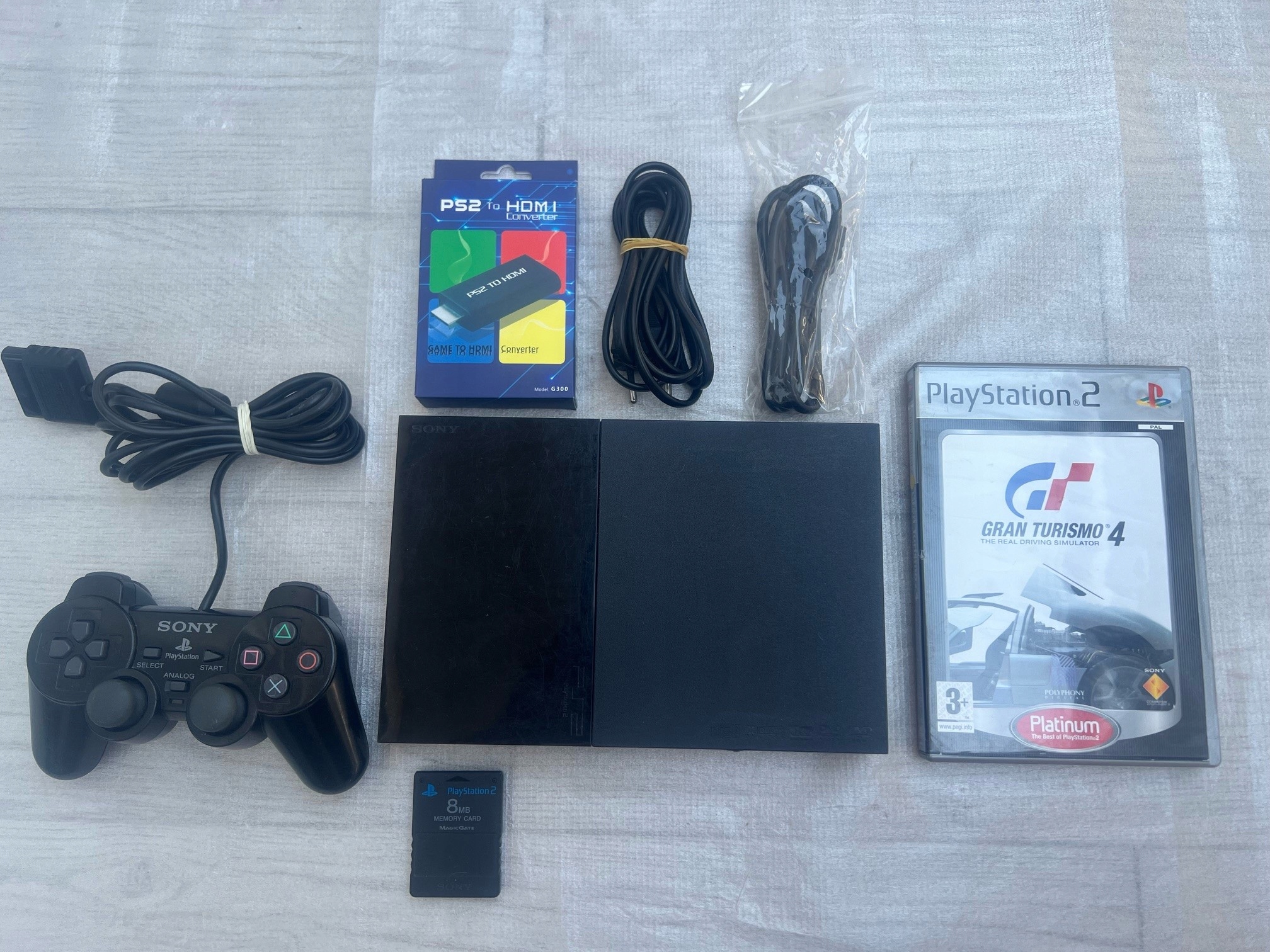 PLAYSTATION 2 PS2 ZESTAW ORYGINALNE AKCESORIA SONY GRAN TURISMO 4