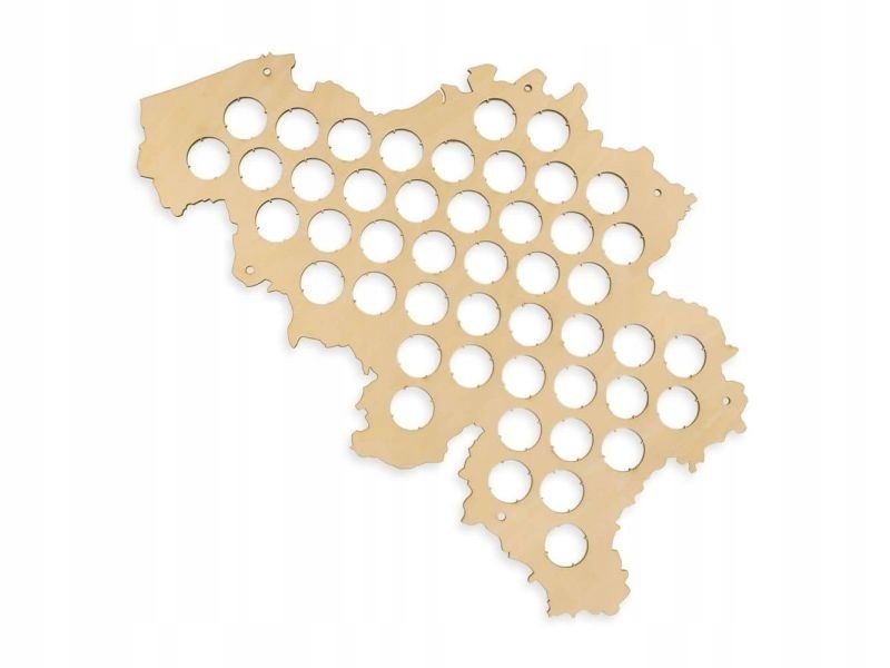 Belgie Mapa Pivo Na Kapsle Pivní tabule Pivo 50x30 cm Dárek