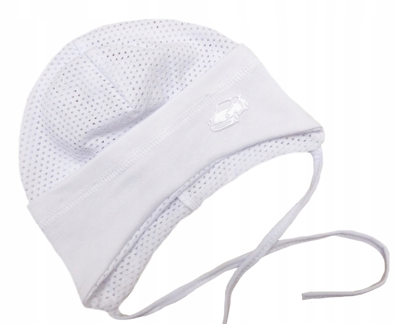 CZAPKA noworodek wiązana AŻUR ażurek LATO 36-38 Rozmiar 36-38 cm