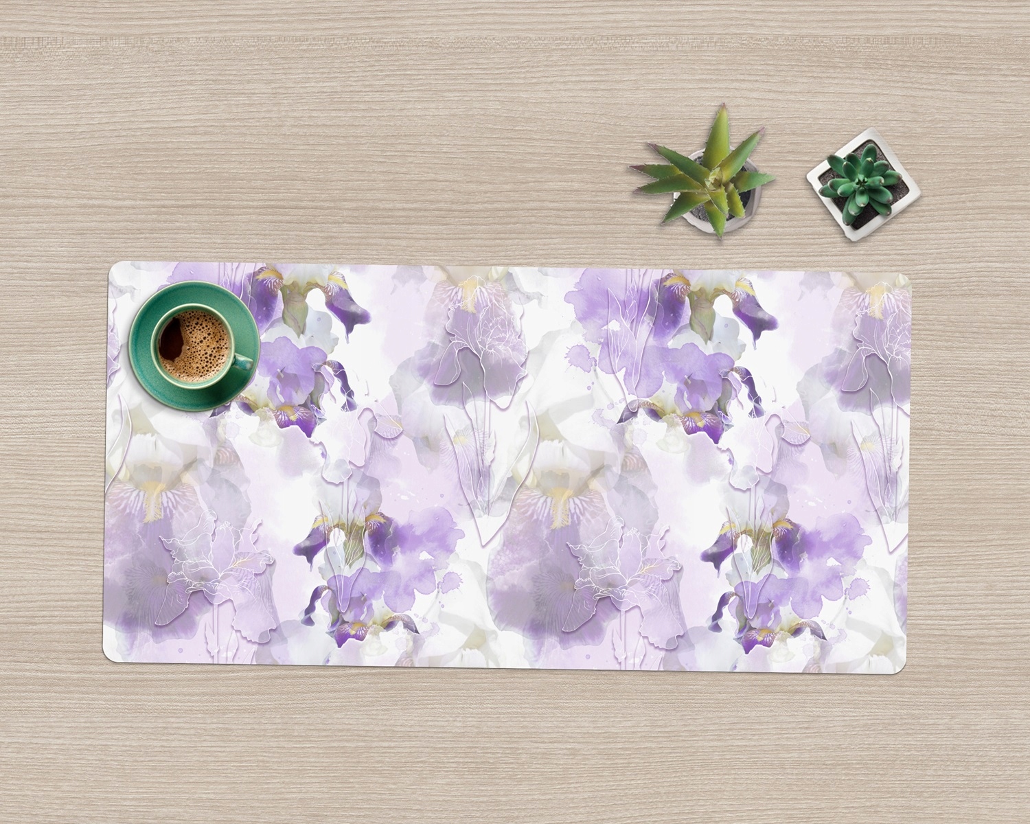 Mata na blat Fioletowe Kwiaty Akwarela 90x45 cm Marka Coloray