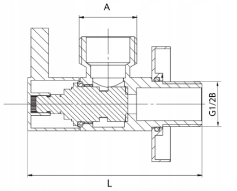ZAWÓR KĄTOWY DO BATERII CERAMICZNY 1/2x3/8 CHROM Marka inna