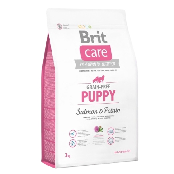 Levně Brit Care Puppy Suché Krmivo pro štěňata 3 kg Losos brambory
