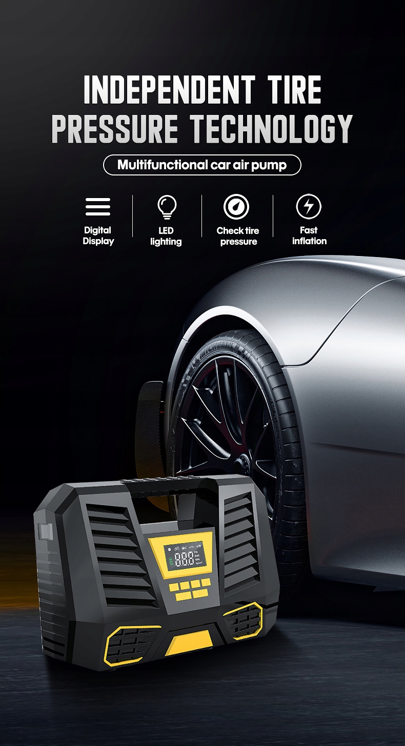 KOMPRESOR SAMOCHODOWY POMPKA AKU LED LCD C1808-2 Kod producenta C1808-2