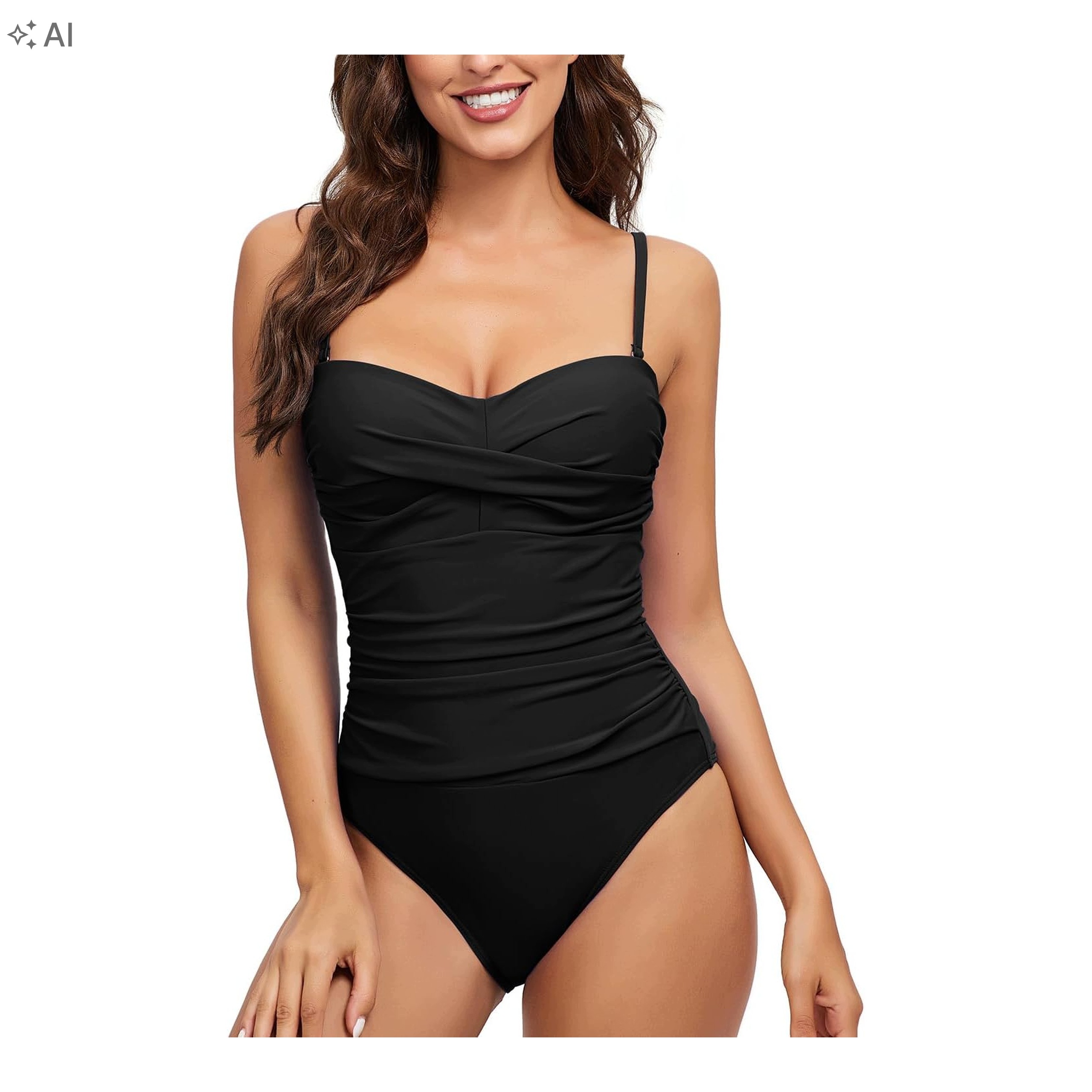 Dámské jednodílné plavky bandeau XL, zeštíhlující oblečení