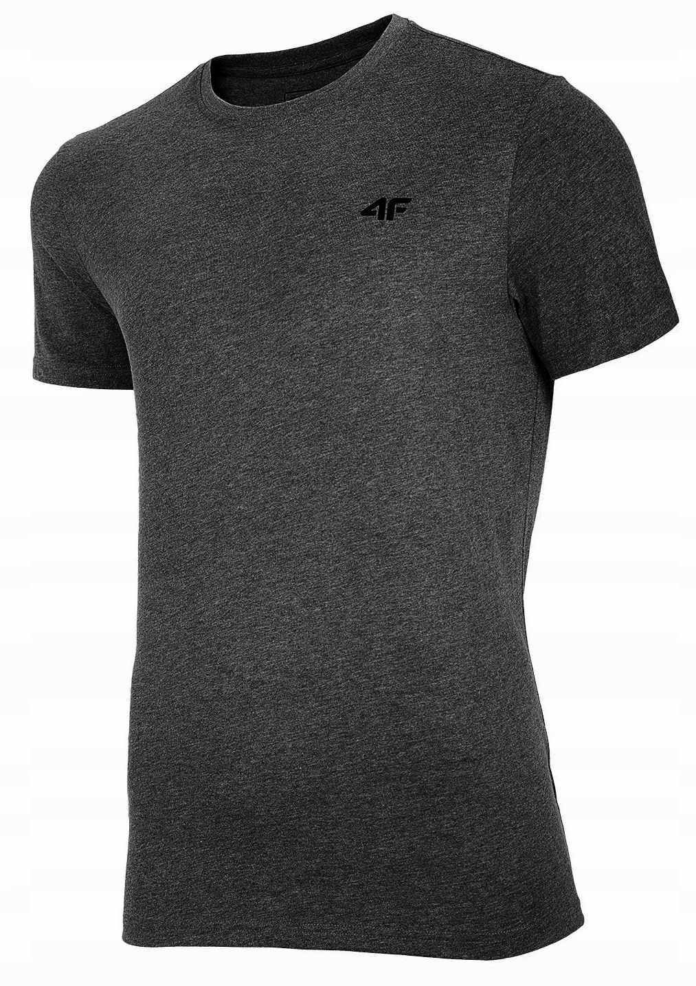

4F Męska koszulka T-shirt basic bawełna Grafit XL