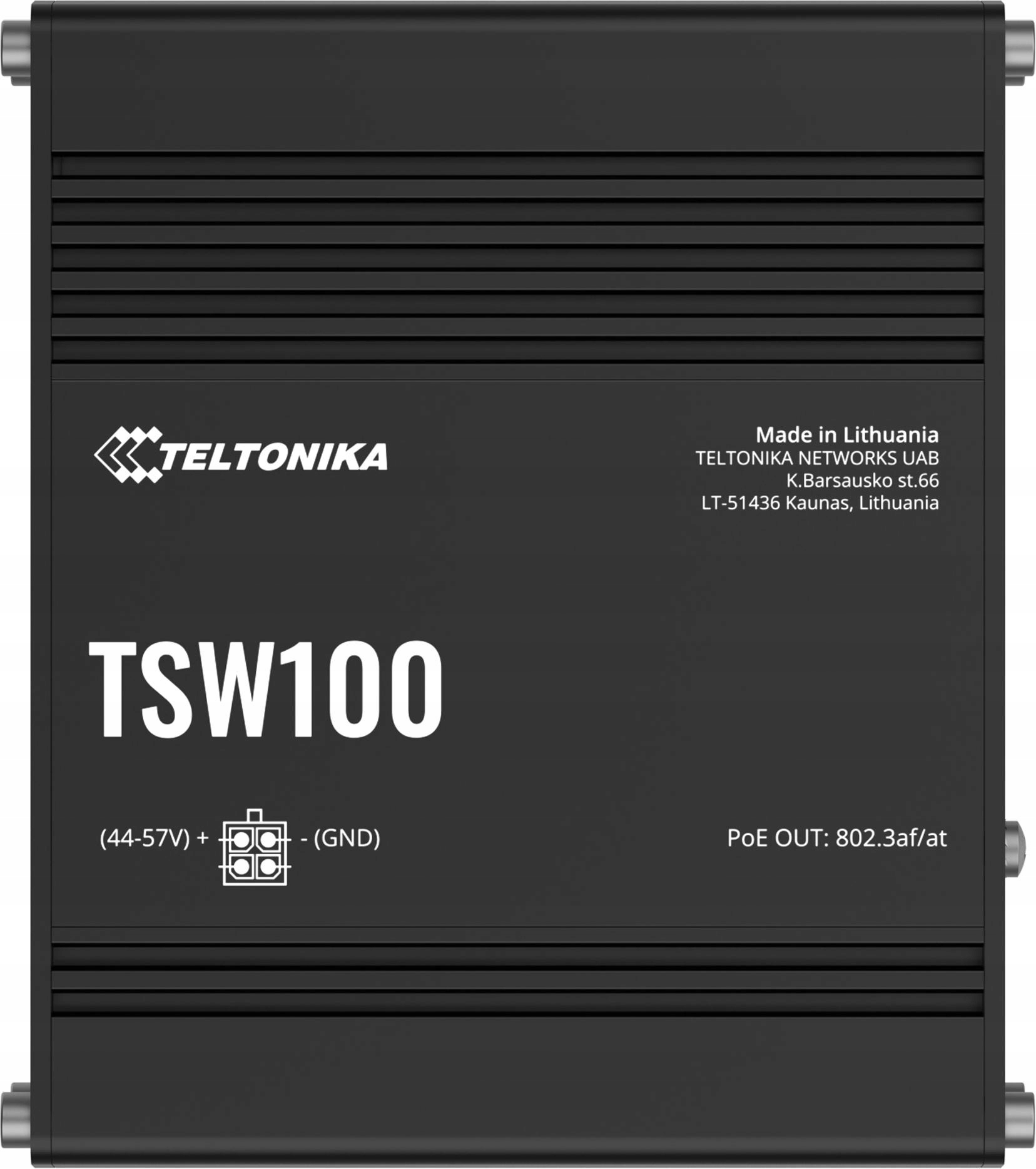 Teltonika TSW100 priemyselný PoE switch (TSW100010000)