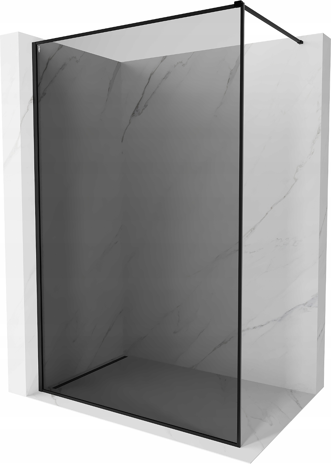 Mexen Kioto-F Walk-in sprchová stěna 90x202 cm, grafit, černá