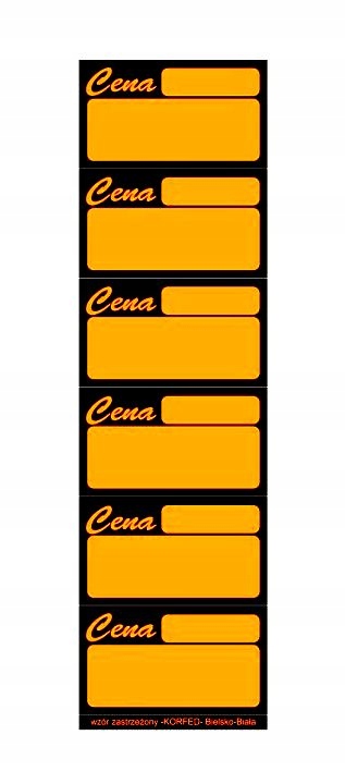 CENÓWKI SAMOPRZYLEPNE CF6 63x38mm 120szt NIEBIESKI Długość 38 mm