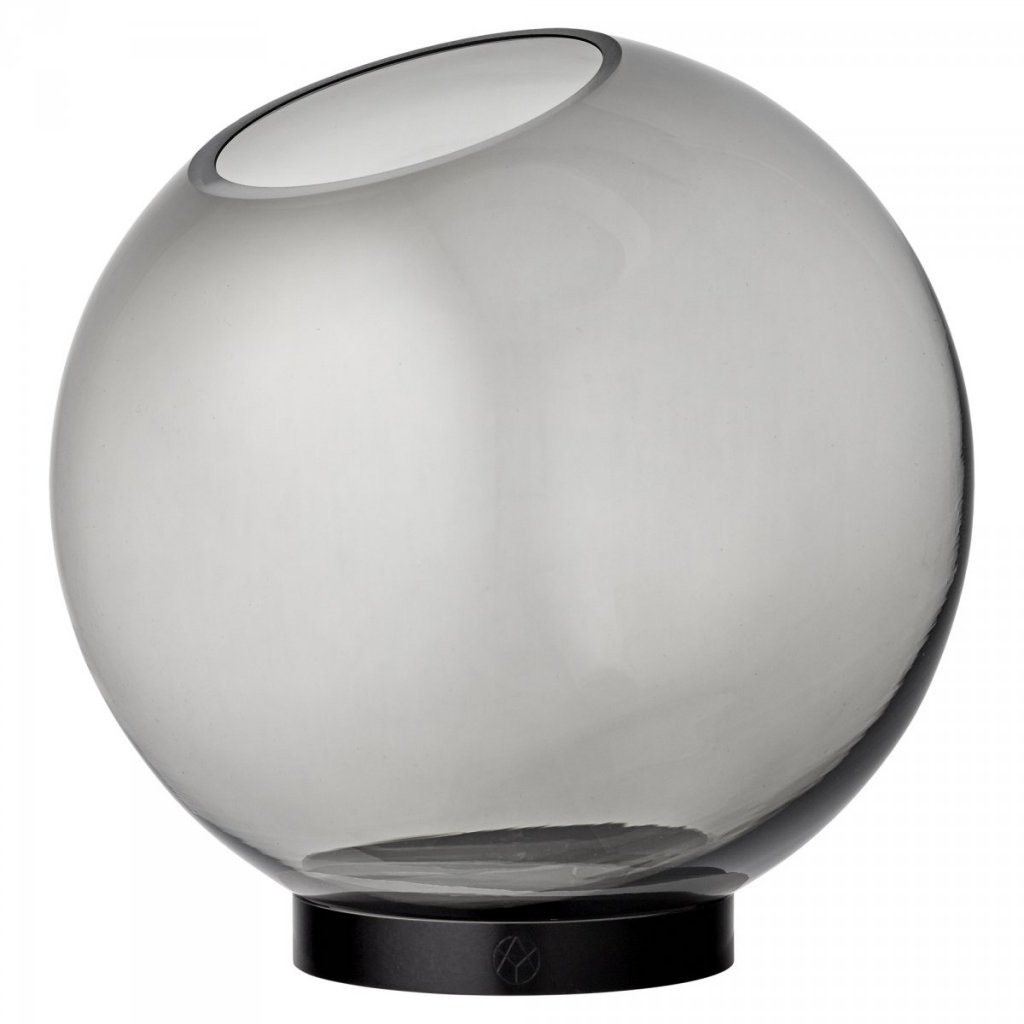 Aytm Globe Váza na kvety čierna 21 cm Čierna základňa