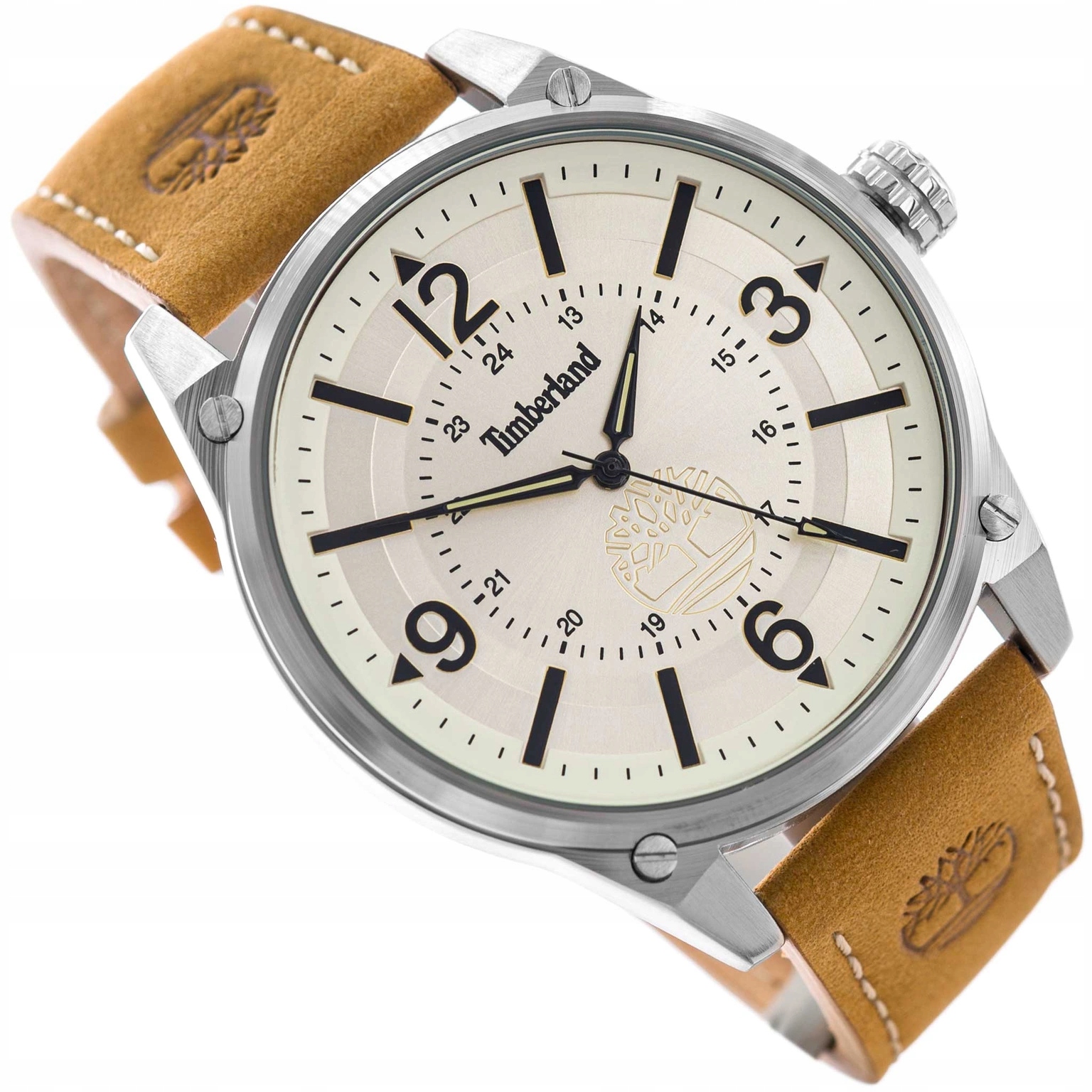 Pánské Hodinky Timberland TDWGA9000601 Hnědé S Čitelným Řemínkem Casual