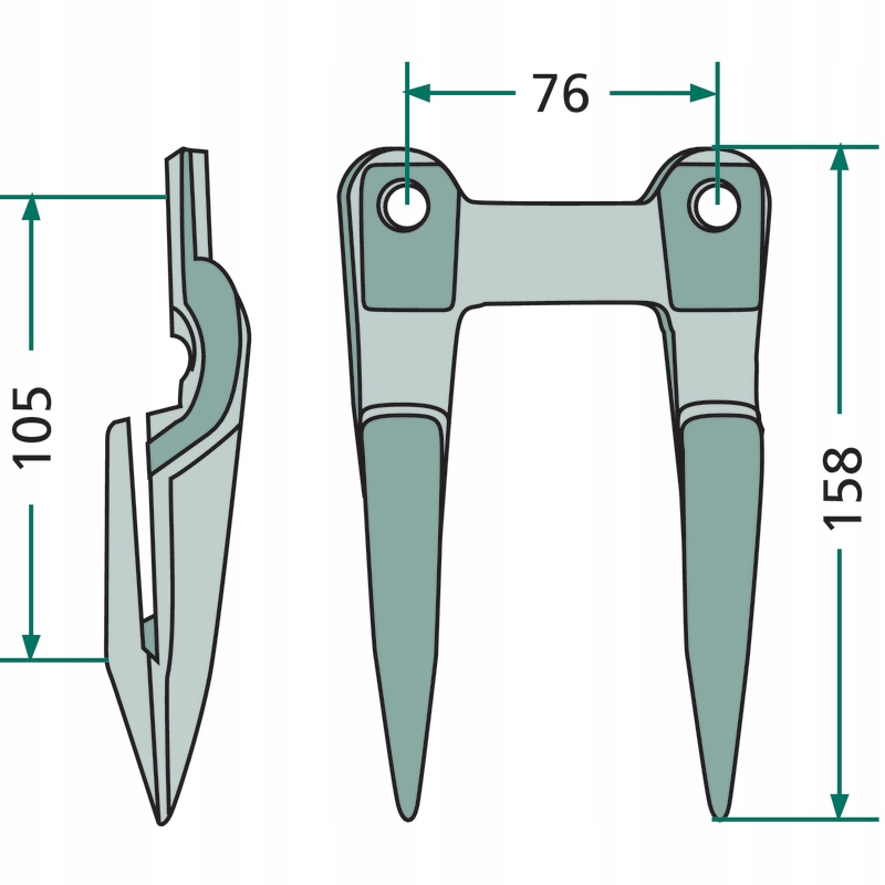 Bagnet podwójny Bizon Z-056 / Z-058 5060/02-004/0 Stan opakowania oryginalne