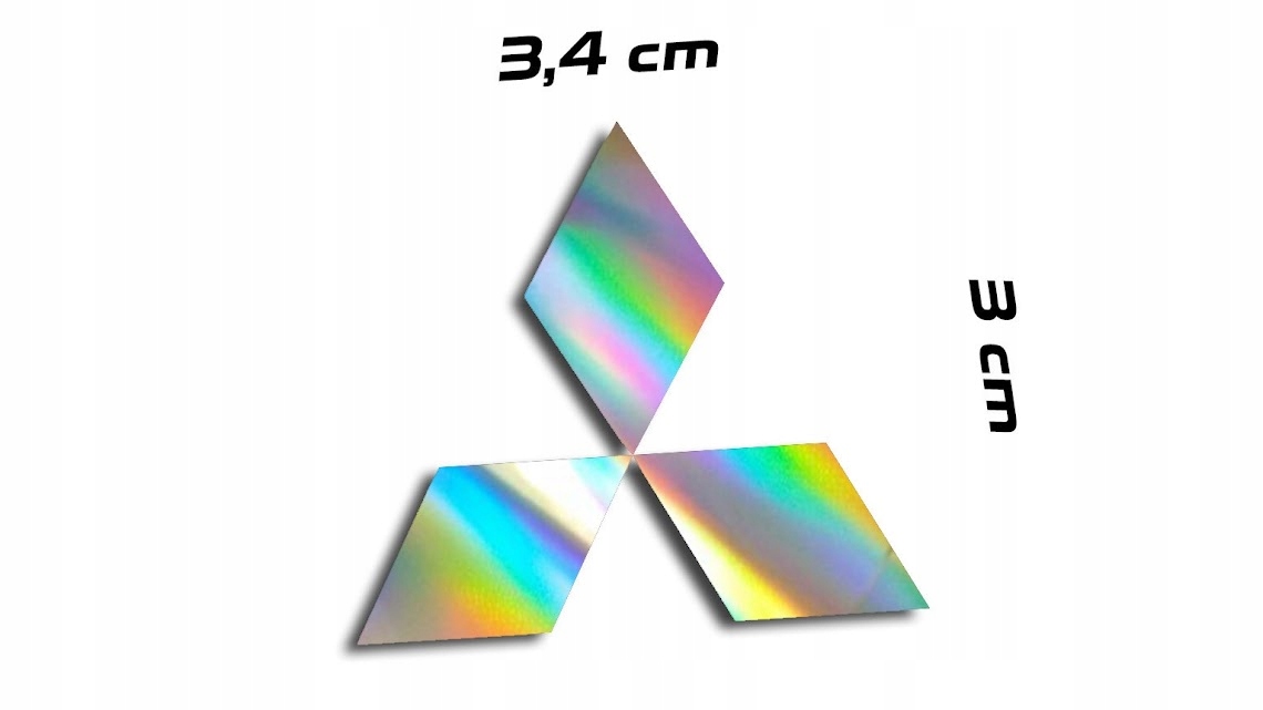

Wycinana naklejka Mitsubishi holograficzna