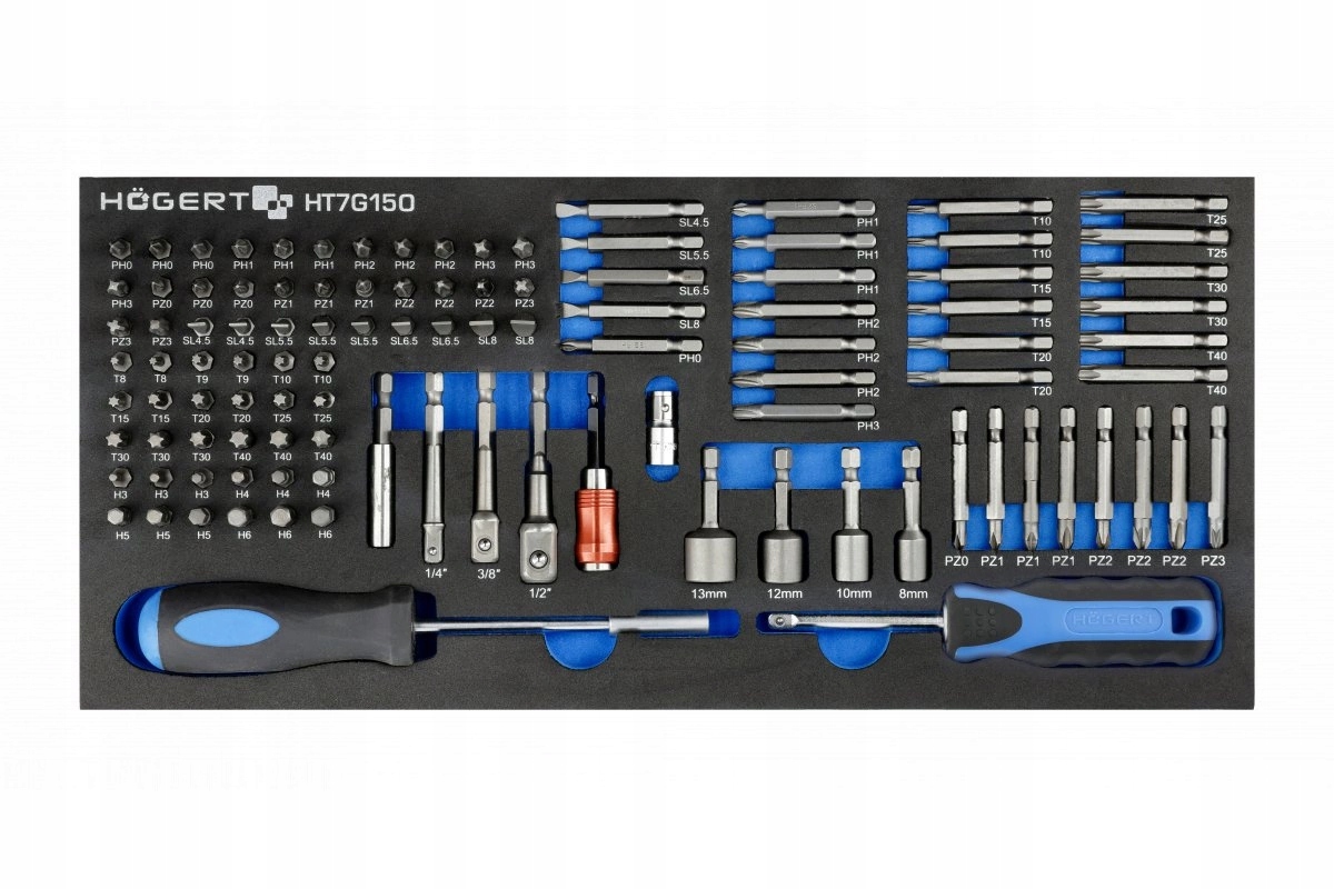 HOEGERT Zestaw Końcówek Wkrętakowych Bity Wkrętaki Marka Hoegert Technik