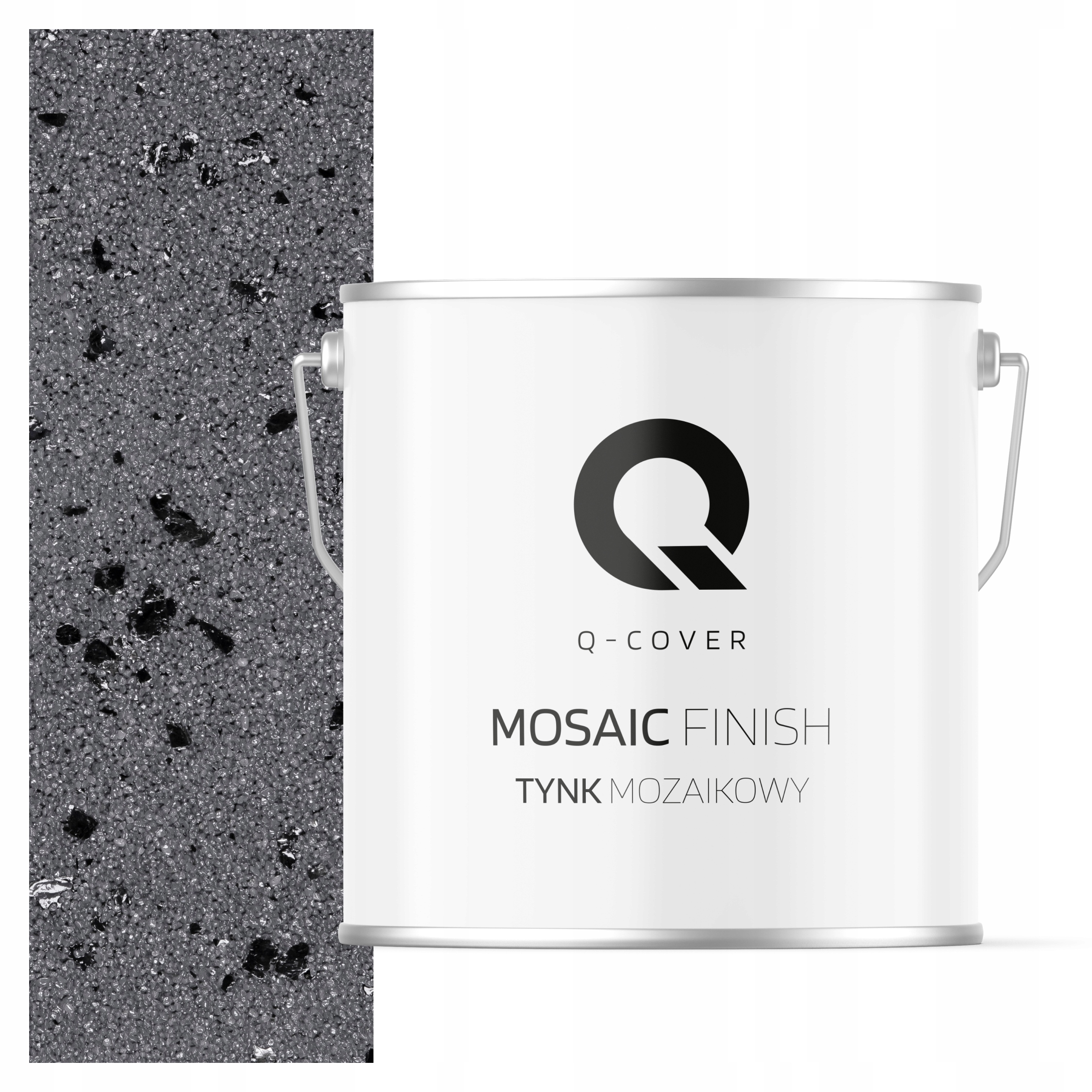 Mozaiková Omítka Mozaika 7KG Šedá Tmavá S Černou Slídou M06 Ozdobná Fasáda