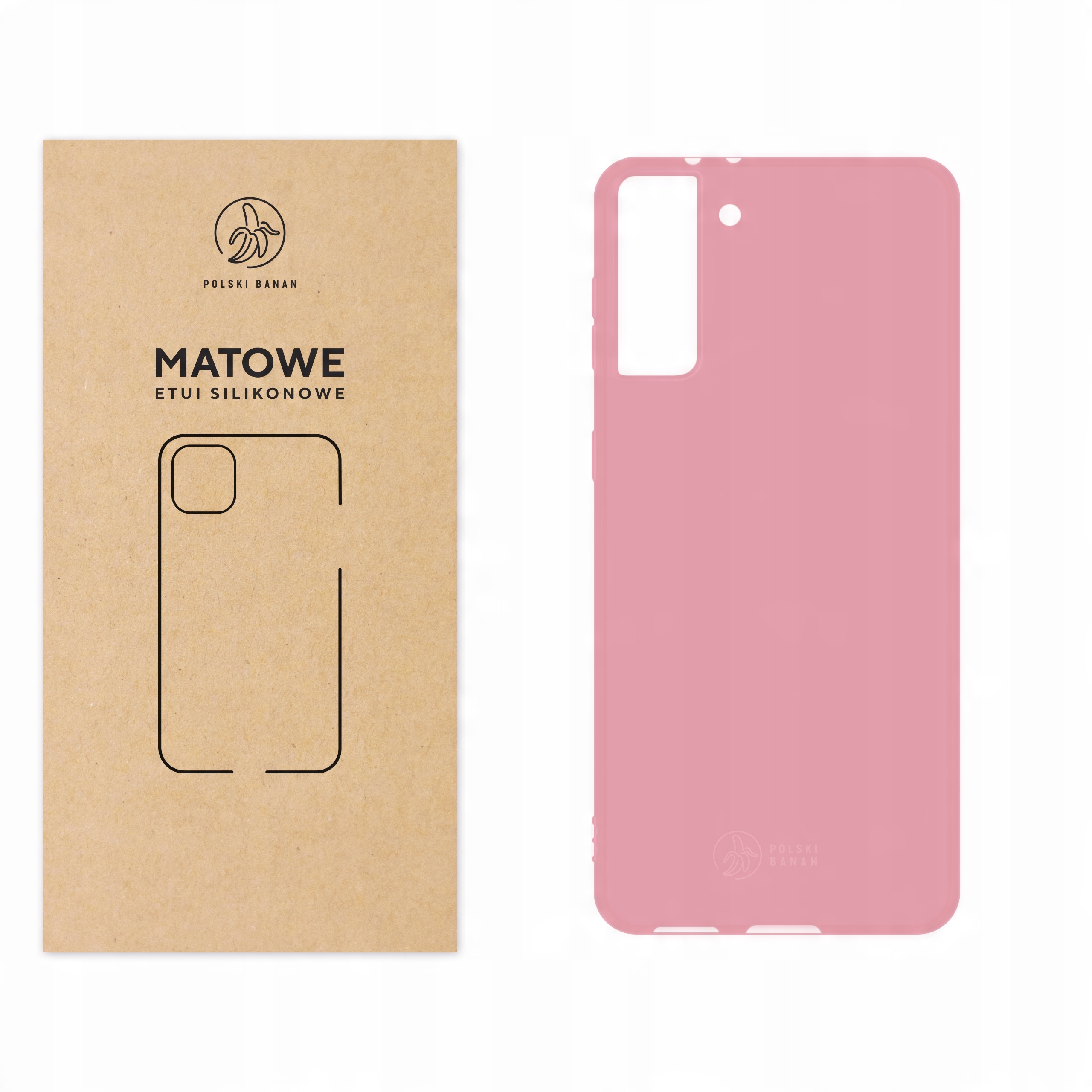 

Etui Matowe do Samsung S21 Plus różowe