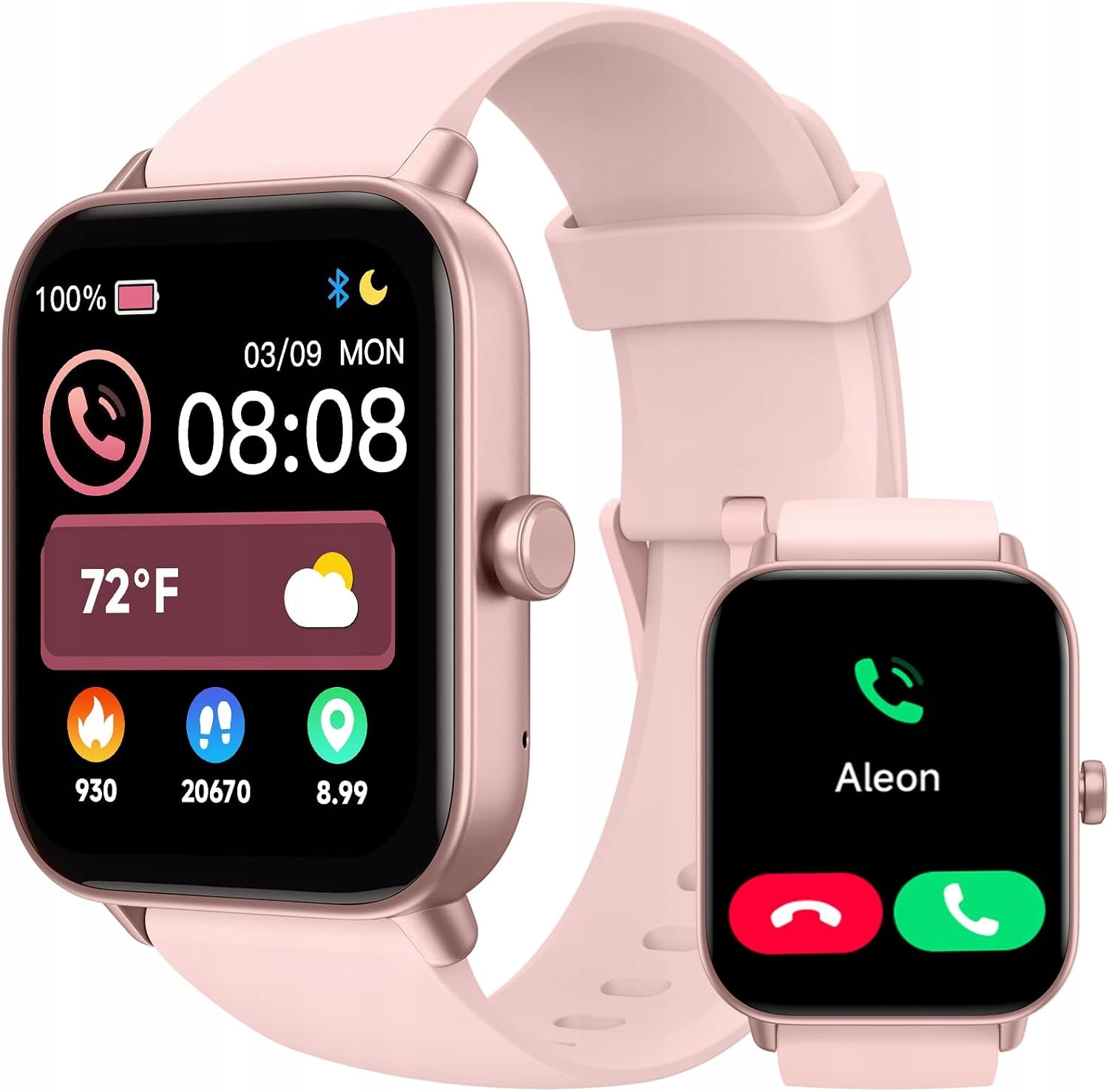 Toobur okosóra 1.8" Hd Hívások Alexa IP68 Gps Lépések Pulzus