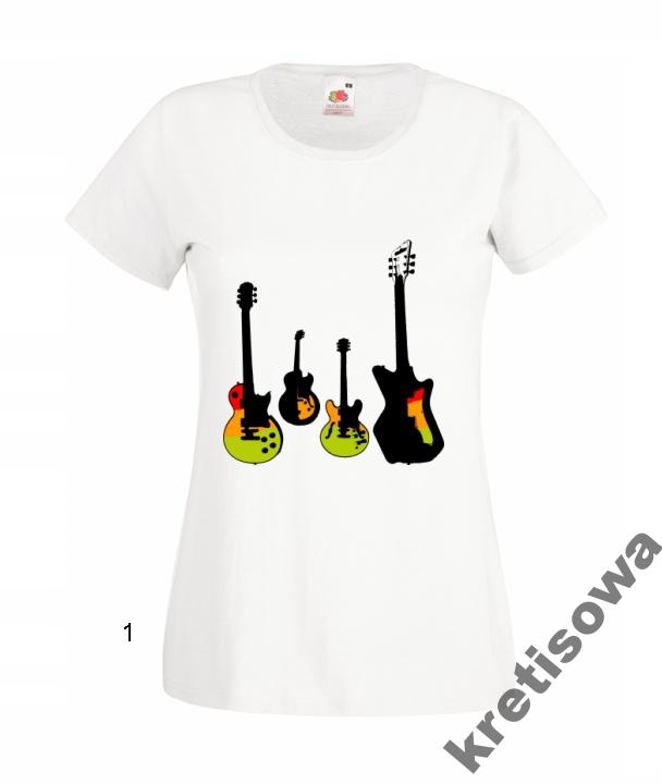 

Kolorowe Koszulki Gitara Gitarzysta Rock Wzory
