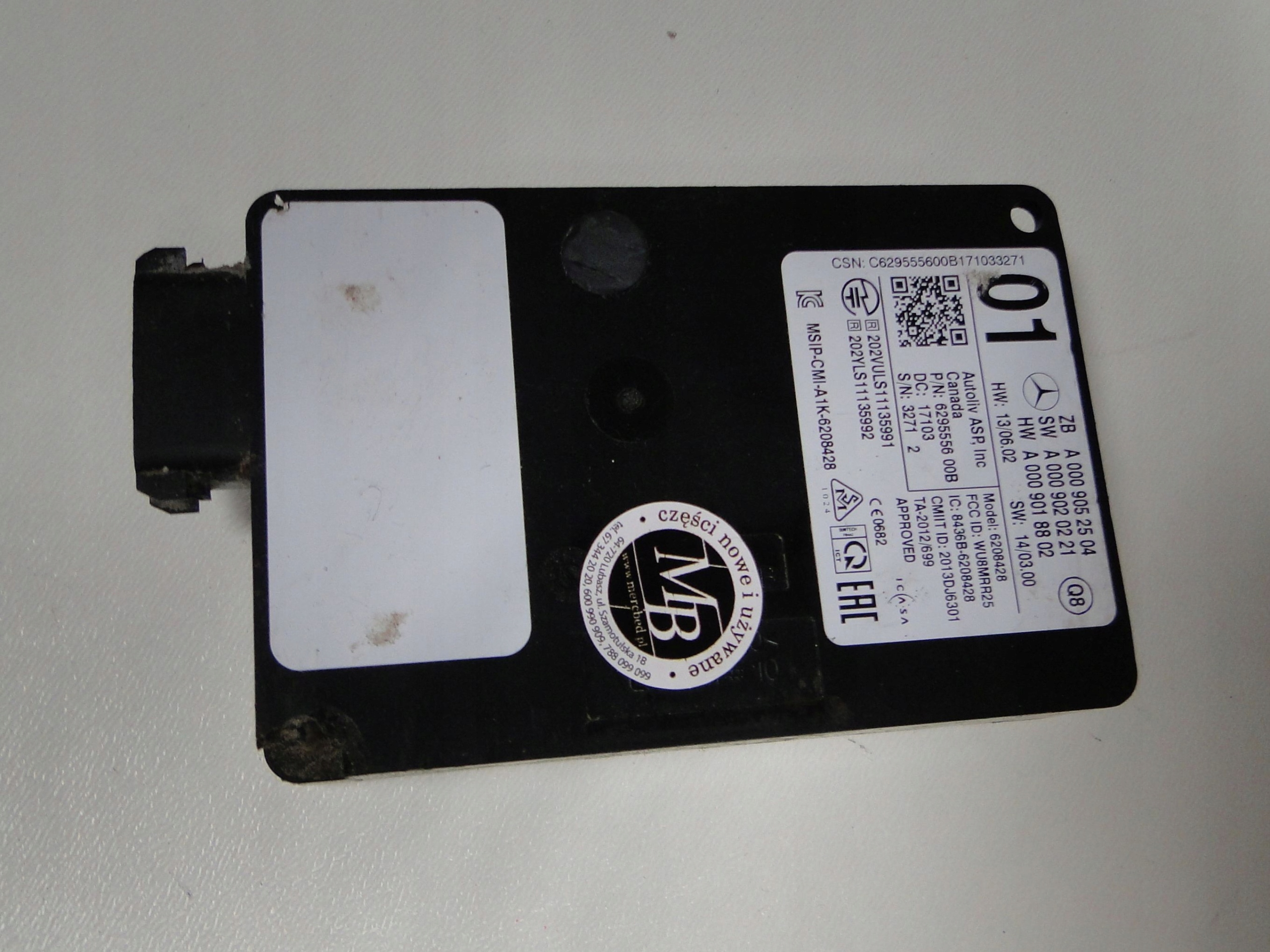 MERCEDES GLS X166 166 RADAR W ZDERZAK TYLNY ASYSTENT MARTWEGO POLA Jakość części (zgodnie z GVO) O - oryginał z logo producenta pojazdu (OE)