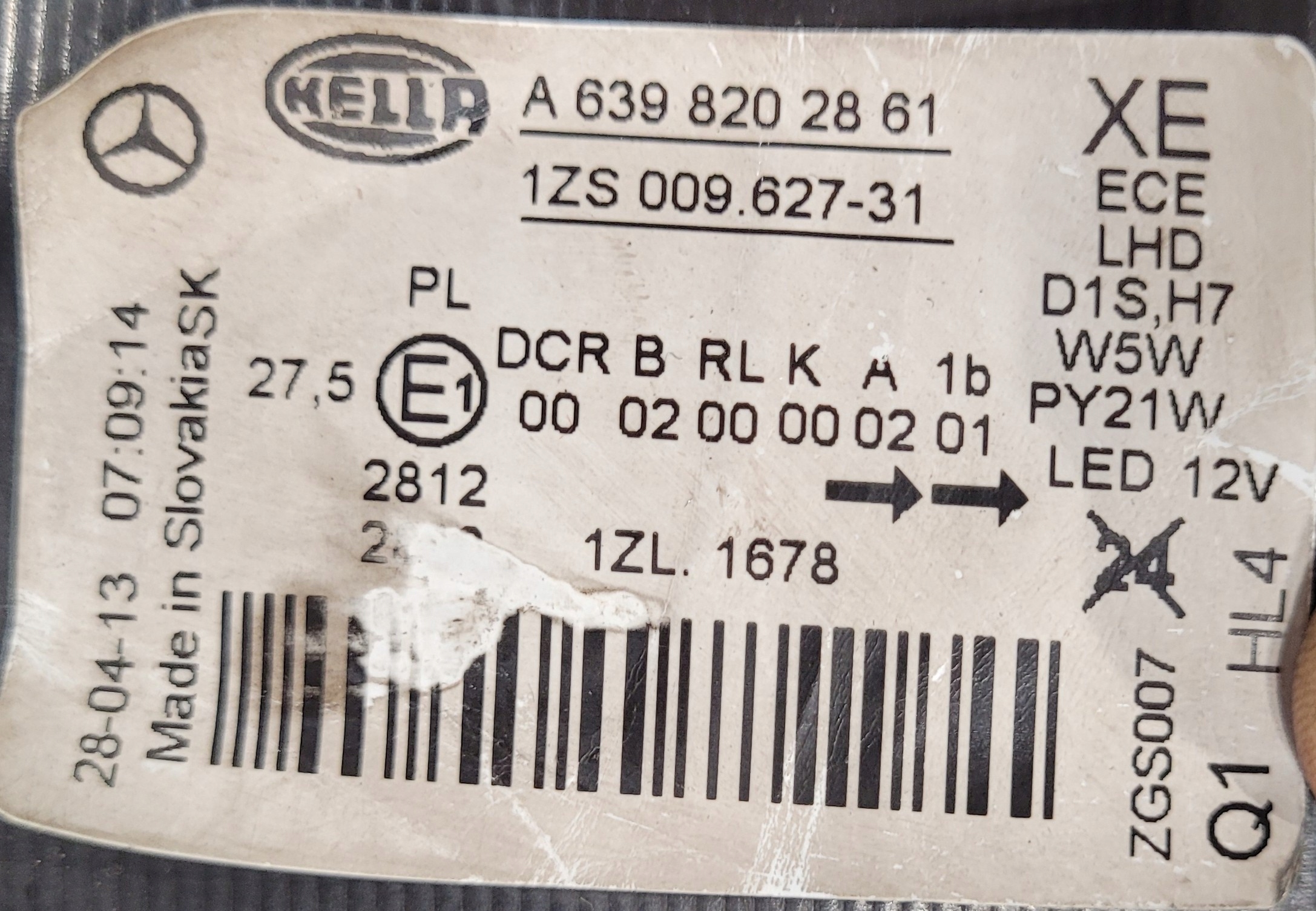 Frontscheinwerfer Mercedes-Benz Vito W639 A6398202861 Bi-Xenon Links Headlight - Thumbnail 6