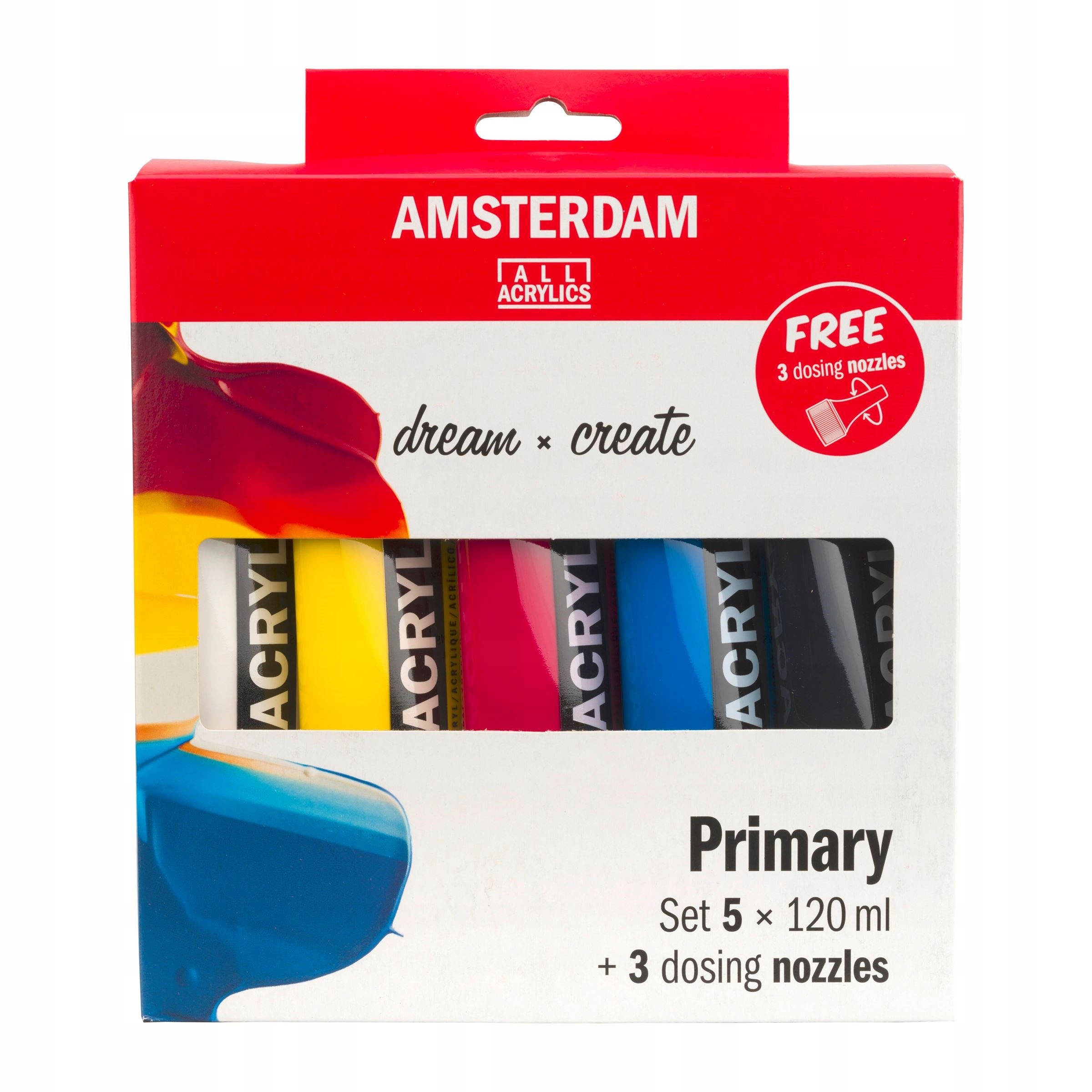 Sada akrylových barev Primary Amsterdam 5 x 120ml
