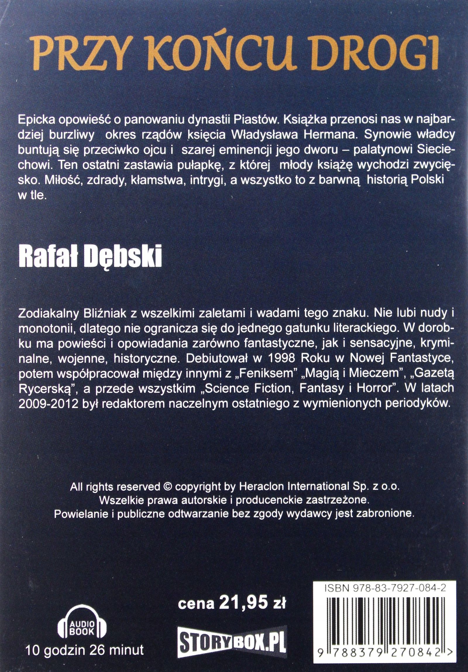 PRZY KOŃCU DROGI - RAFAŁ DĘBSKI [AUDIOBOOK] [CD-MP3] Stan opakowania oryginalne