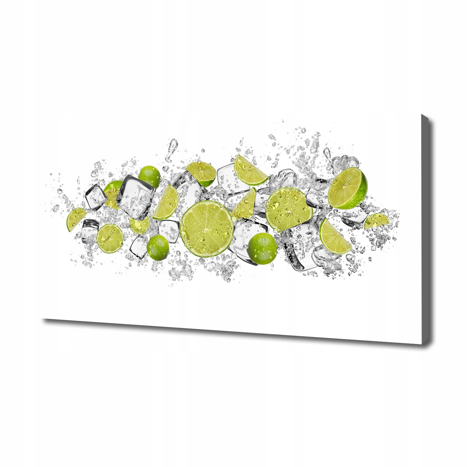 

Foto obraz na płótnie Limonka kostki lodu 140x70cm