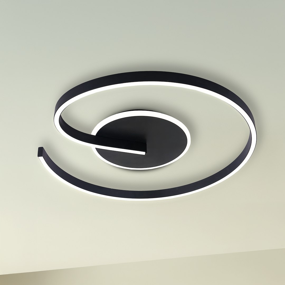 MiLAGRO Stropní Svítidlo Lorenzo Black 22W Led lustr Závěsné osvětlení