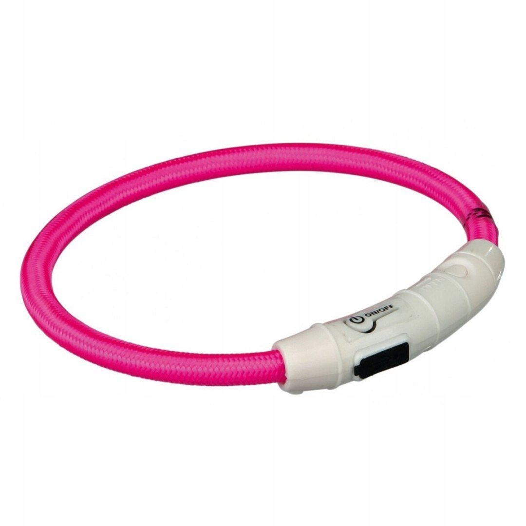 Led obojek pro zvířata Trixie Růžový L/XL
