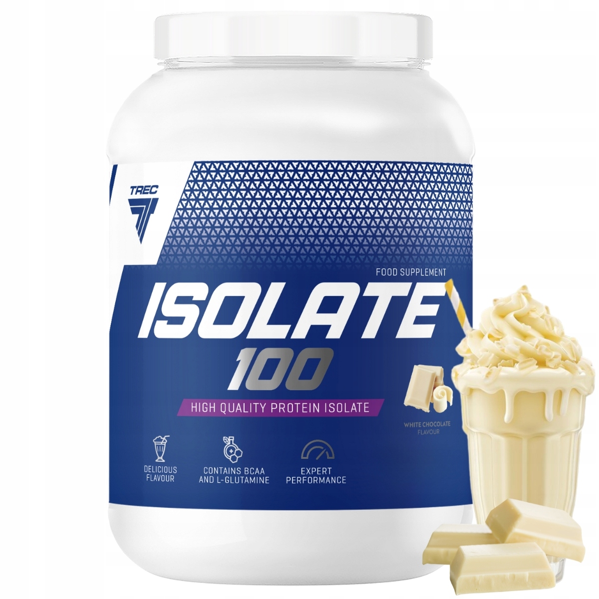 Trec Isolate 100 2000 g Wpi Proteinový Izolát Syrovátkový Bílá Čokoláda