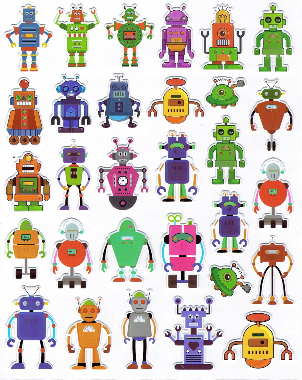 NAKLEJKI WYPUKŁE MOTYWACYJNE PUFFY 20x30cm. ROBOTY