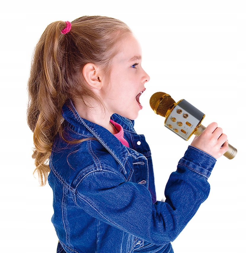 Solidny MIKROFON BEZPRZEWODOWY, Karaoke dla dzieci Wiek dziecka 3 lata +