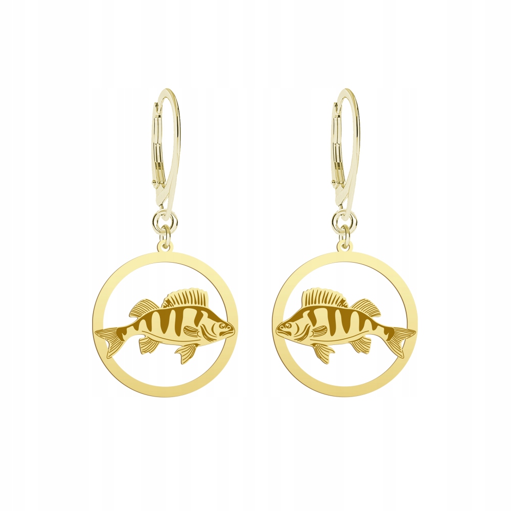 Náušnice Zlaté s okounem 925 Dárek Šperky Žena Gravírování Bonus