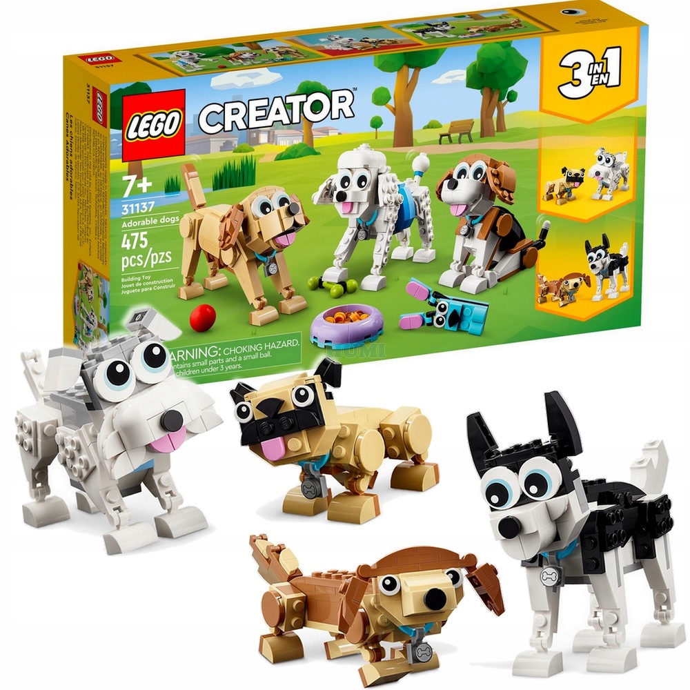 

Lego 31137 Creator Urocze Psiaki Psy Pieski 3w1