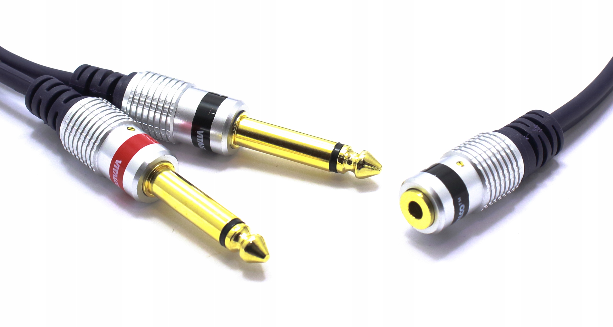 KABEL GNIAZDO JACK 3,5 - 2X 6,3 MONO VITALCO 1.5m Długość kabla 1.5 m