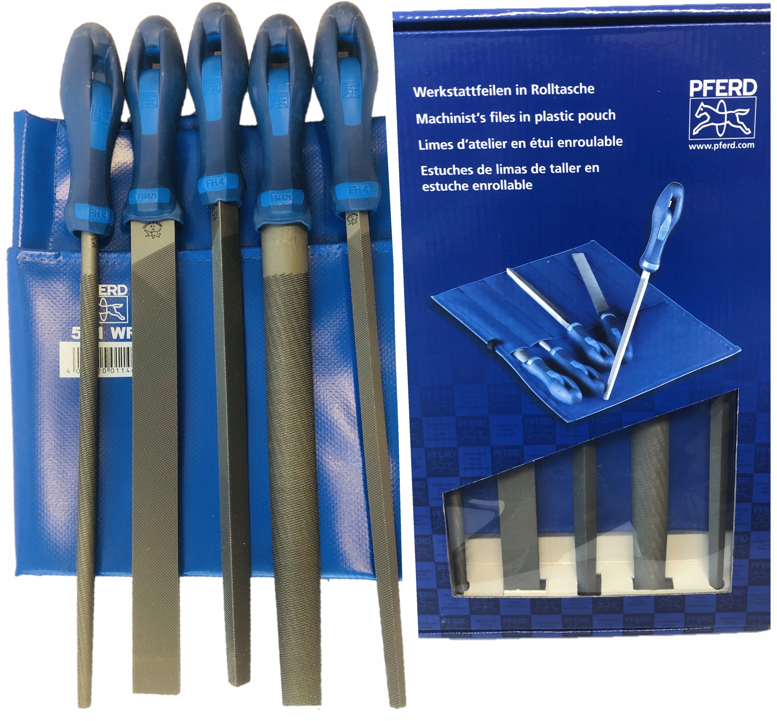 Pferd Pilnik ślusarskie zestaw 5 szt 200 mm /1