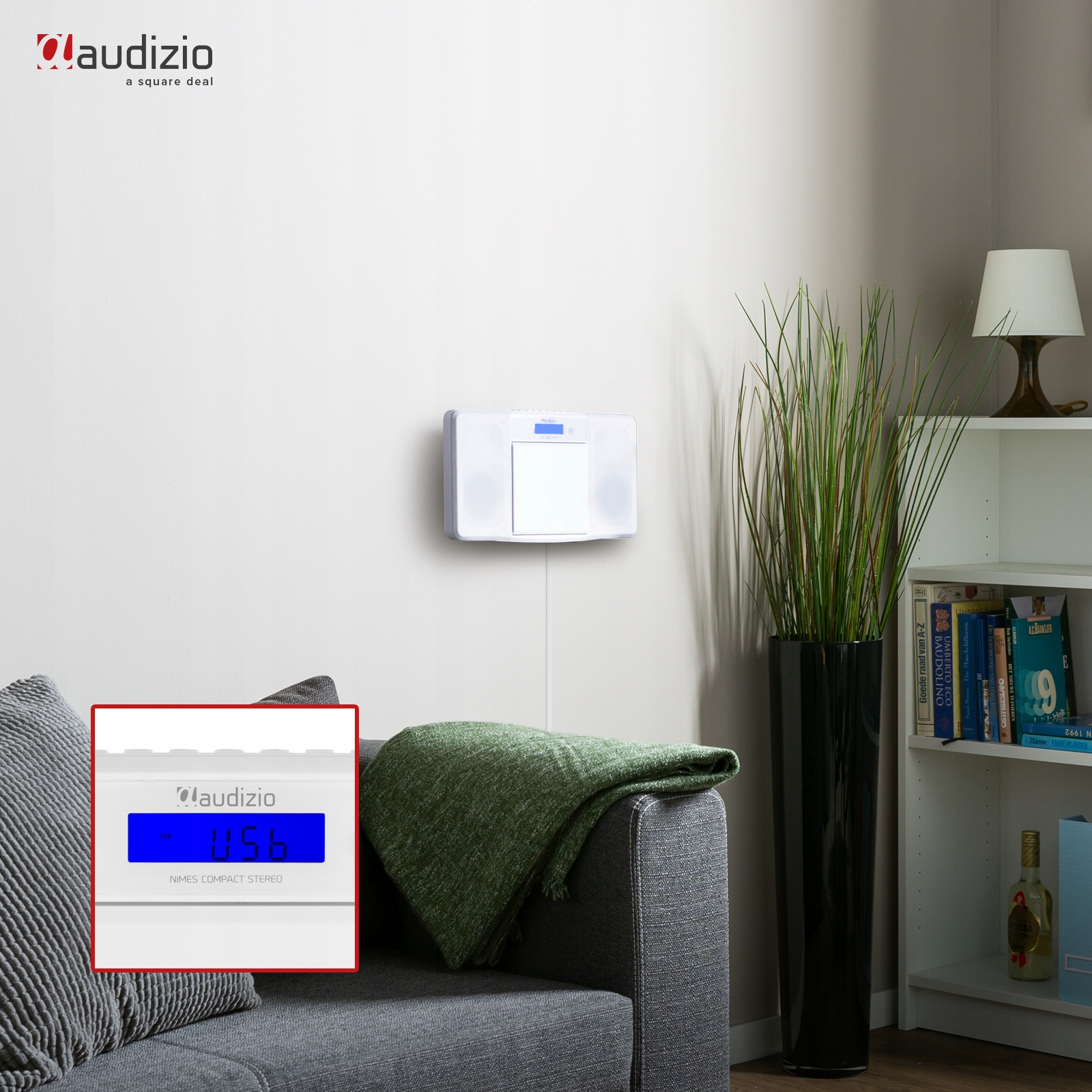 Miniwieża HIFI Nimes CD tuner FM BT USB biała Zmieniarka płyt 1