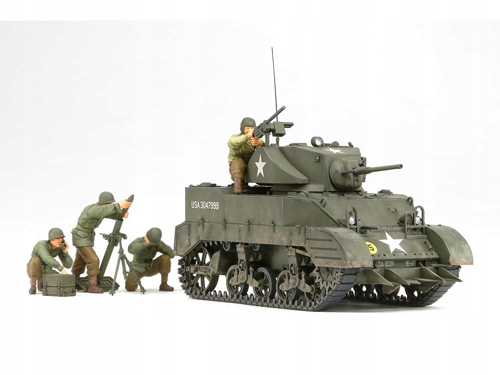 M5A1 Pursuit Operation (lehký tank plus 4 figurky) 1:35 Tamiya 35313