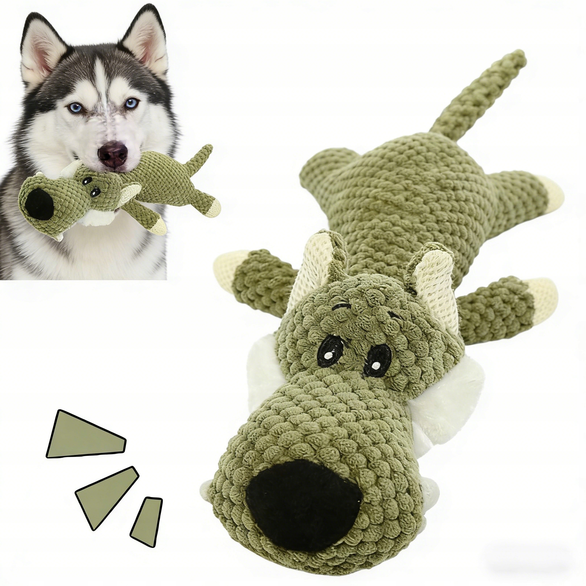 Hračka Pro Psa A Kočku XXL Plyšová K Pokousání, Vycpaná, Se Zvukem, Odolná 37,5x15x7,5 cm