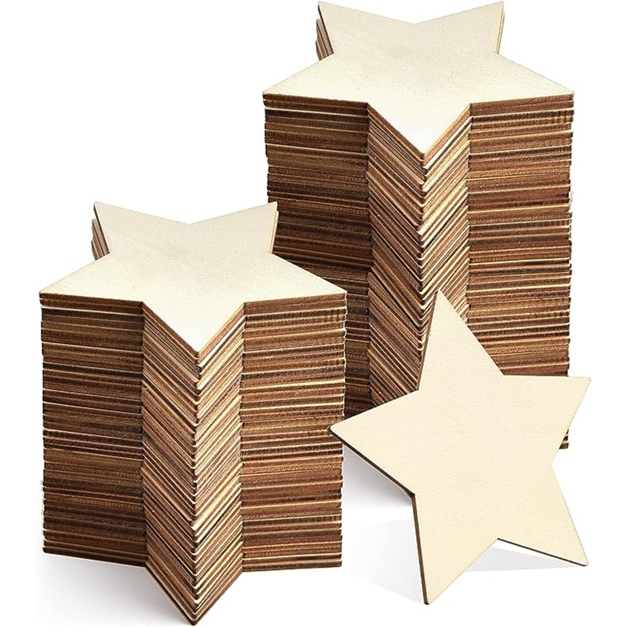 Dřevěné hvězdičky z překližky na aranžování Dekorace Dekorace Pro Scrapbooking 10 cm 100 ks