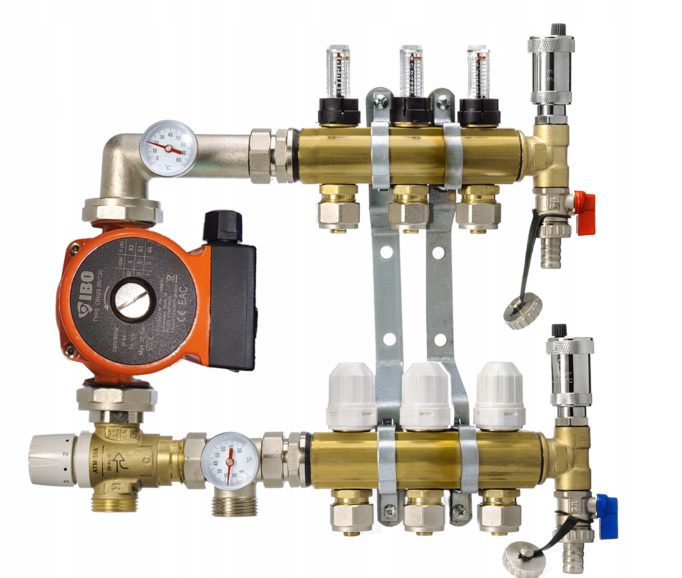 

Rozdzielacz 3 grupa pompowa Ibo do podłogówki