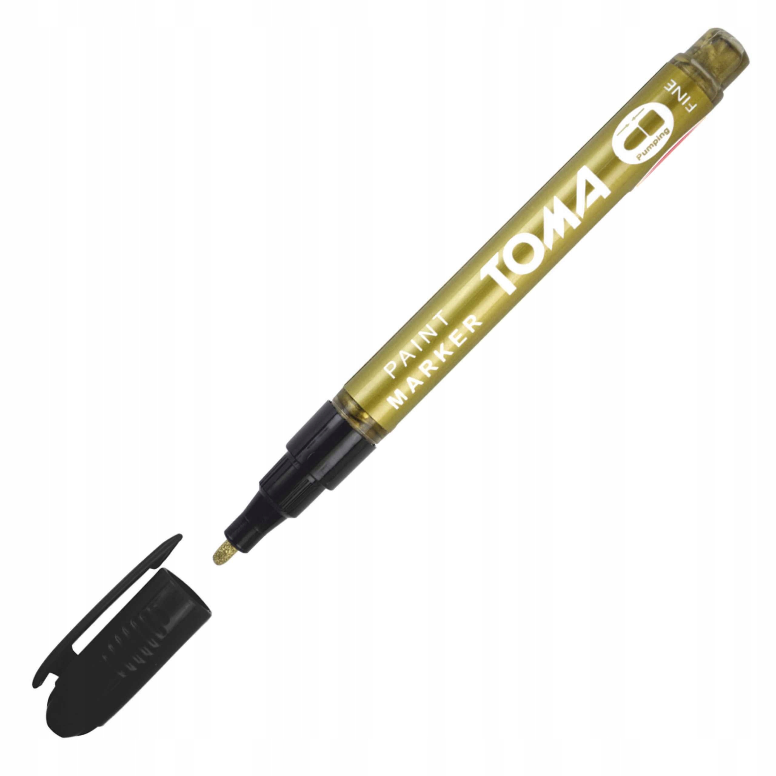 Złoty OLEJOWY marker do: szkło plastik stal guma