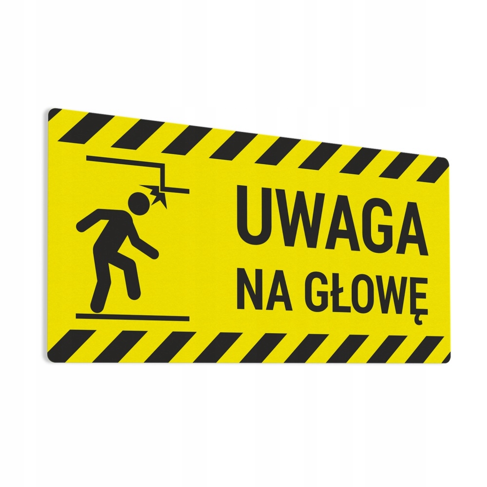 

Naklejka Uwaga Na Głowę 15x30