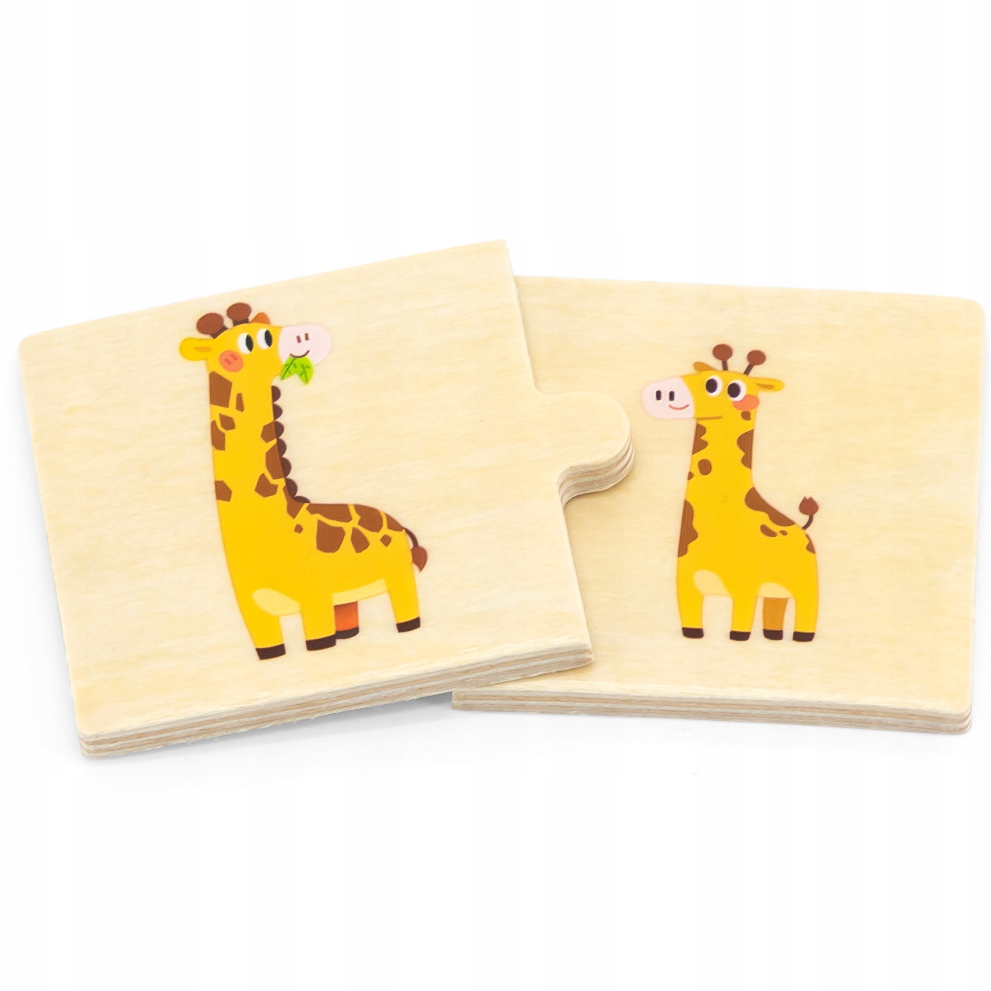 VIGA DREWNIANE PUZZLE KAFELKI UKŁADANKA DOPASUJ ZWIERZĄTKA MAMA I DZIECKO Liczba elementów 24